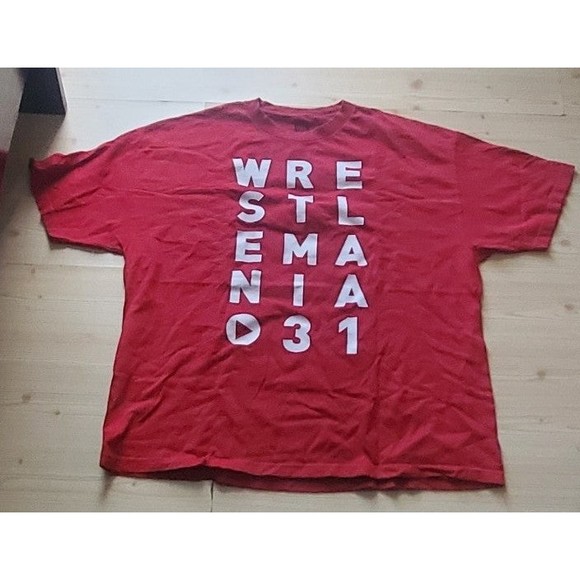 2015 WWE Wrestlemania 31 red Mens Size 2XL - Picture 1 of 5